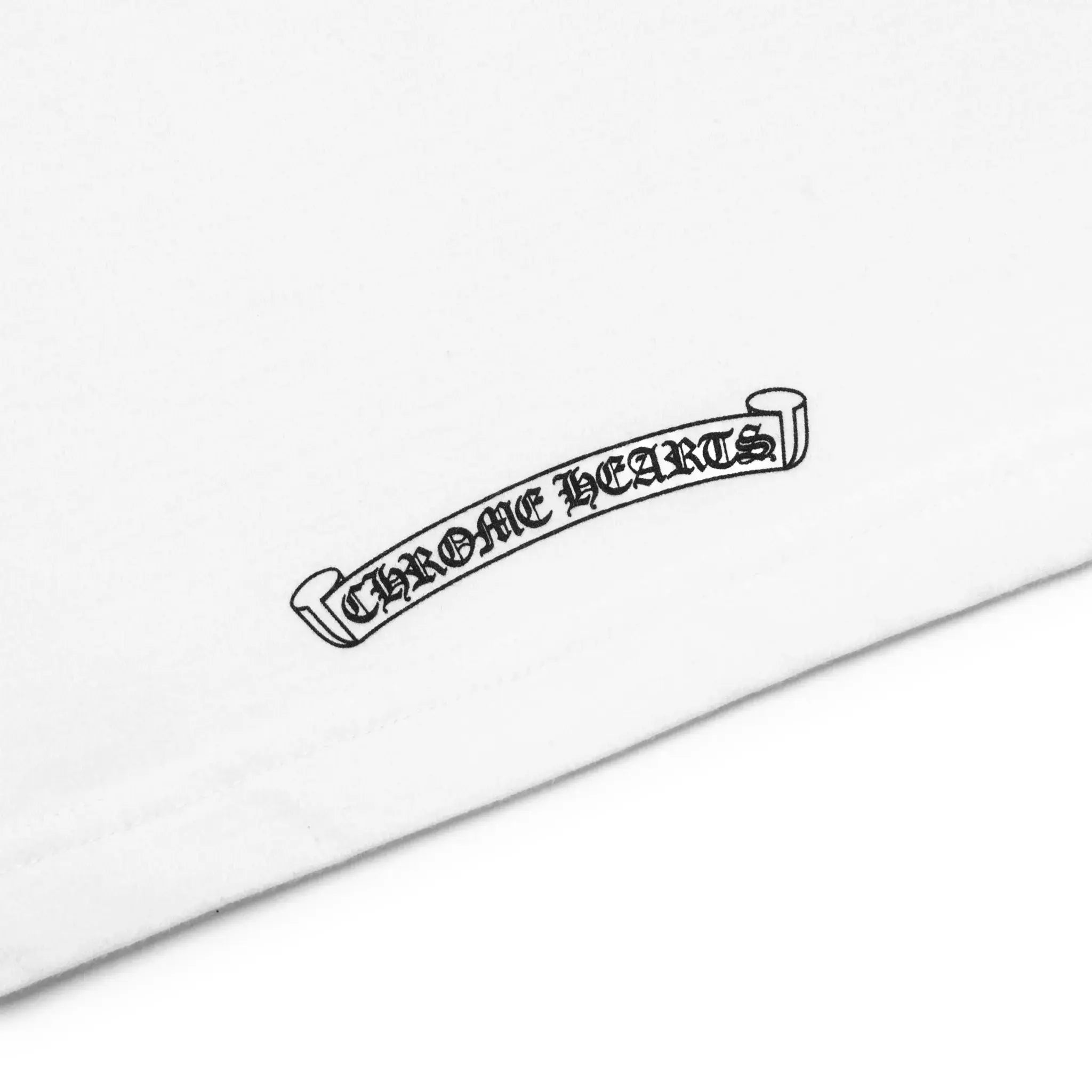 Back detail view of Chrome Hearts Neck Logo L/S White T Shirts 1383 100000103NLT WHIT